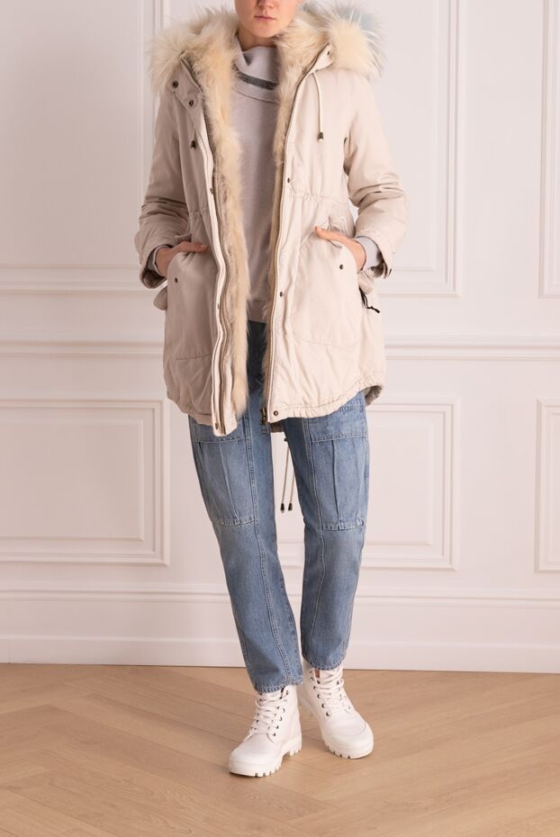 Alessandra Chamonix cotton parka with combined fur on the hood
 142055 - photo 2