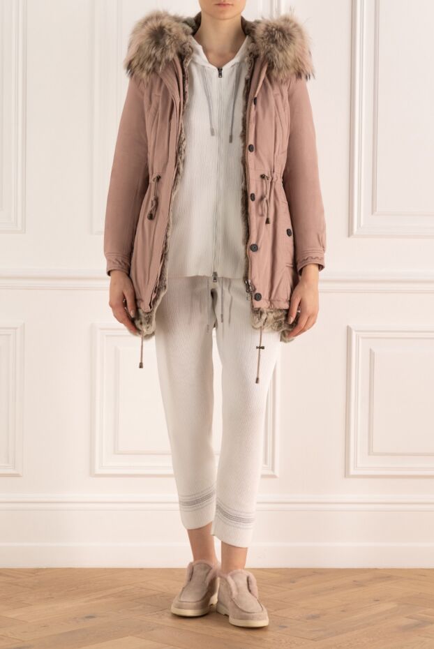Alessandra Chamonix pink insulated parka with voluminous fur hood
 142057 - photo 2