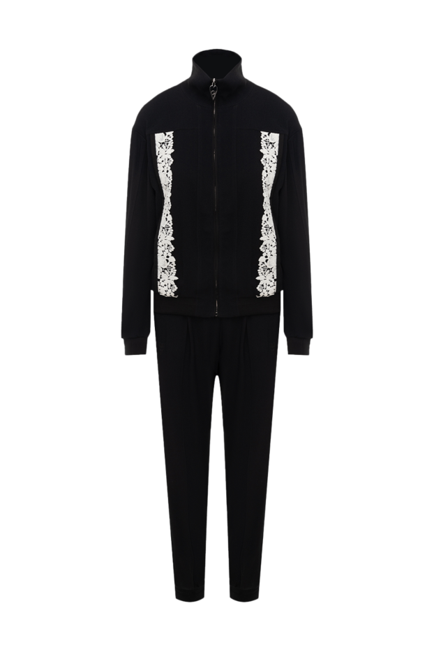 Giambattista Valli women's black viscose and acetate walking suit with lace 142240 - photo 1