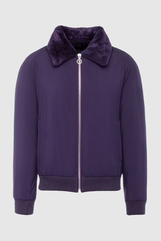 Seraphin jacket with fur and nylon purple for men 142295 - photo 1