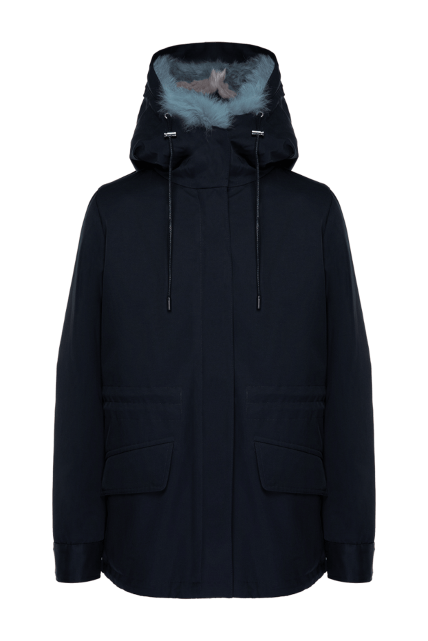 Intuition polyester and fur jacket blue for women 142304 - photo 1
