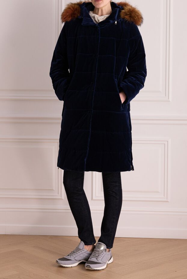 Lost in Me down jacket made of cotton and elastane blue for women 142447 - photo 2