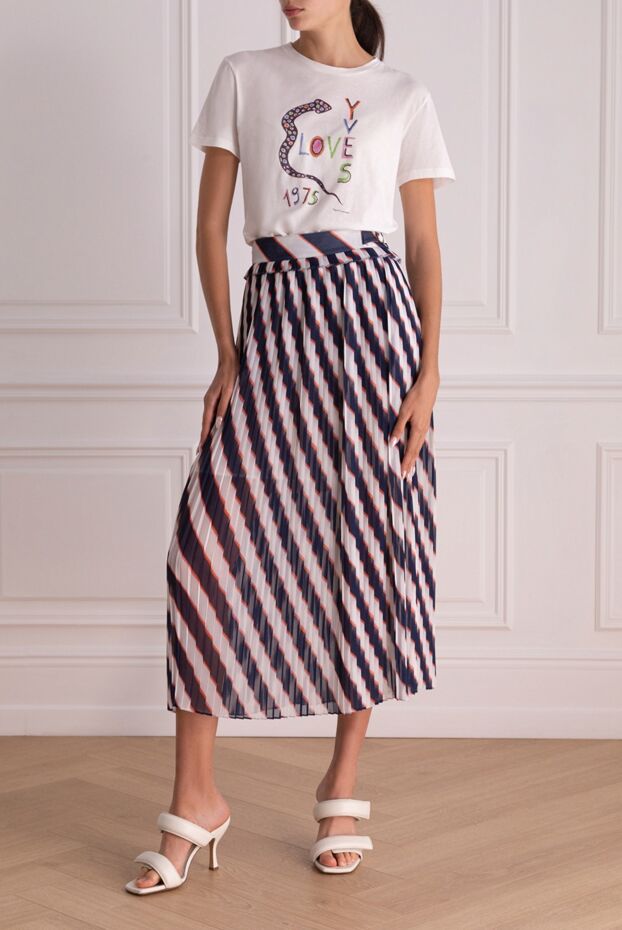 Golden Goose blue polyester skirt for women 142452 - photo 2