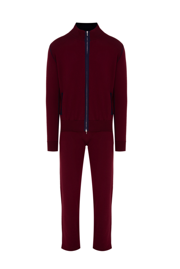 Cesare di Napoli sports suit for men made of wool and silk burgundy 142766 - photo 1