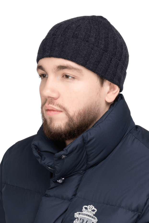 Casheart шапка из шерсти и кашемира серая мужская 143027 - фото 2