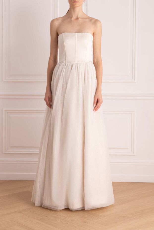 Brunello Cucinelli strapless silk dress with a full tulle skirt
 143417 - photo 2