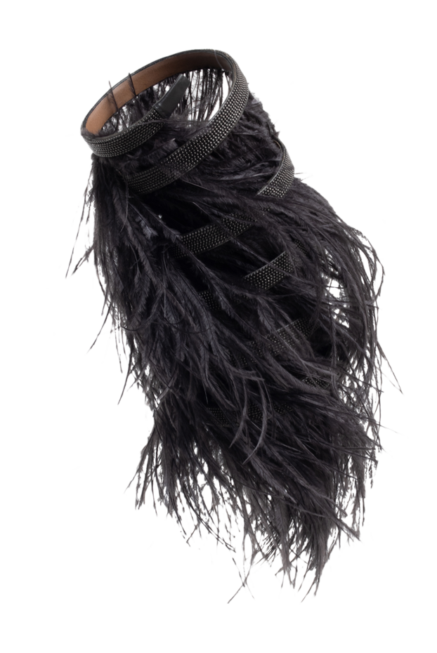 Brunello Cucinelli bracelet for women dark gray with feathers 143476 - photo 1