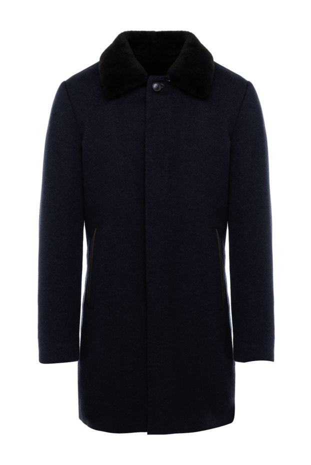 Gallotti blue cashmere and fur coat for men 143622 - photo 1
