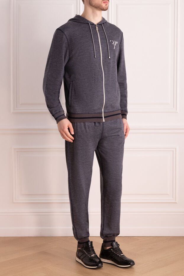 Billionaire men's sports suit made of cotton, wool and polyamide gray 143655 - photo 3