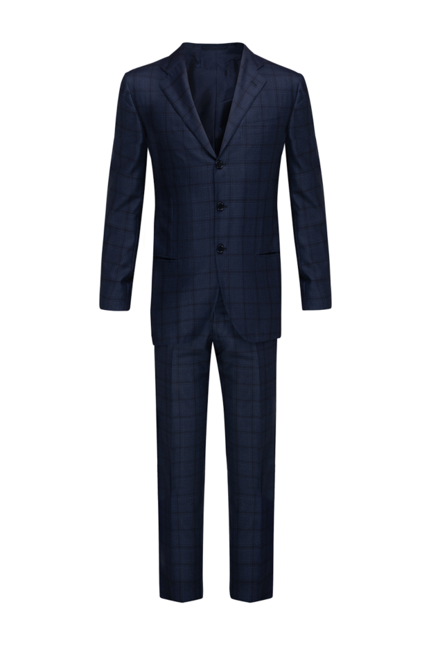 Kiton костюм мужской из кашемира и шелка серый 143776 - фото 1