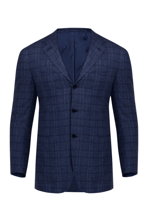 Kiton blue cashmere and silk jacket for men 143781 - photo 1