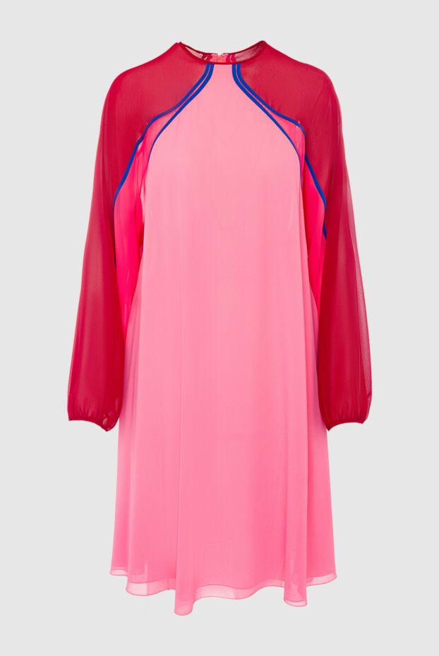 Giamba light pink chiffon midi dress with asymmetrical inserts and an airy silhouette
144000 - photo 1