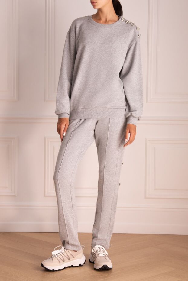 Alexandre Vauthier walking suit made of cotton gray for women 144027 - photo 2
