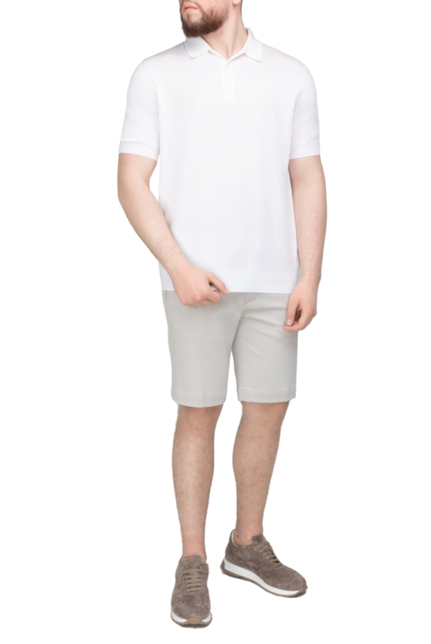 Malo men's classic white cotton polo shirt 144203 - photo 2