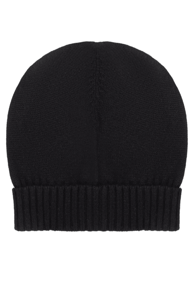 Malo black cashmere hat with a smooth knit and elastic cuff 144218 - photo 3