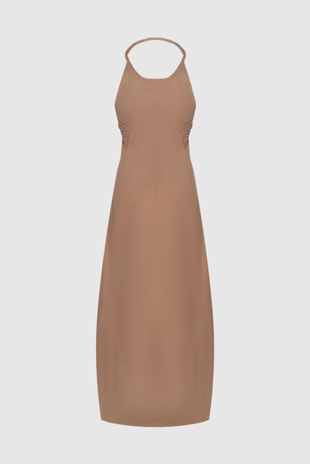 Rochas brown dress with a contrasting bow at the back, women's 144266 - photo 1