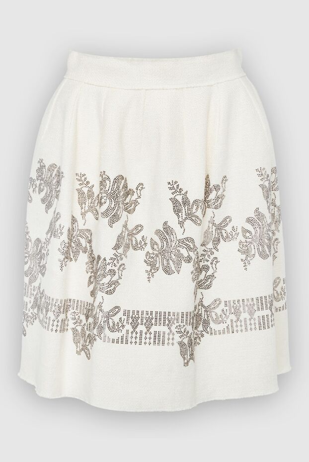 Ermanno Scervino әйелдерге арналған ақ зығыр және полиамидті юбка 144277 - фото 1
