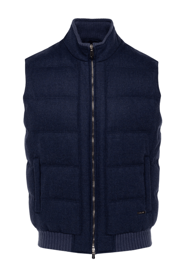 Enrico Mandelli warm wool vest with knitted trim, dark blue
144297 - photo 1