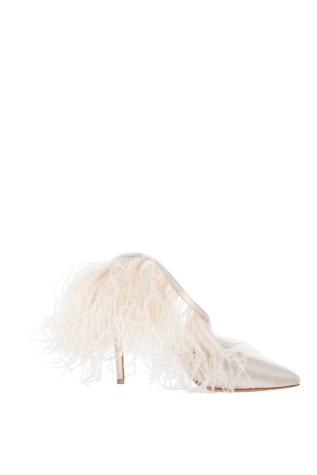 Giambattista Valli women's beige sandals with feathers 144336 - photo 1