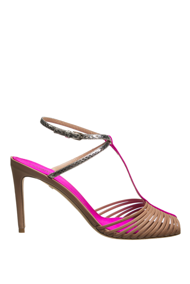 Giambattista Valli women's beige sandals with bright pink inserts 144338 - photo 1