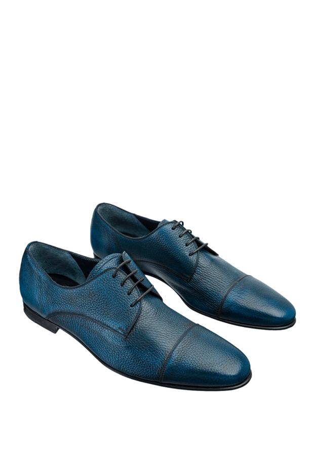 Barrett ерлерге арналған градиентті көк фактуралы былғары cap-toe дерби туфлилері 144450 - фото 3