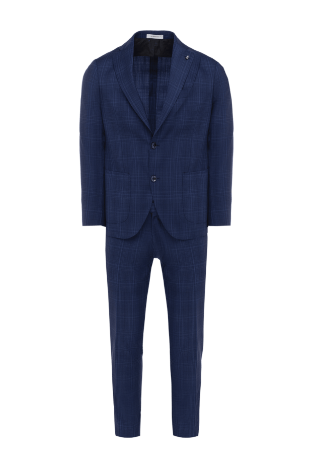 Sartoria Latorre checked wool dark blue suit men's 144519 - photo 1
