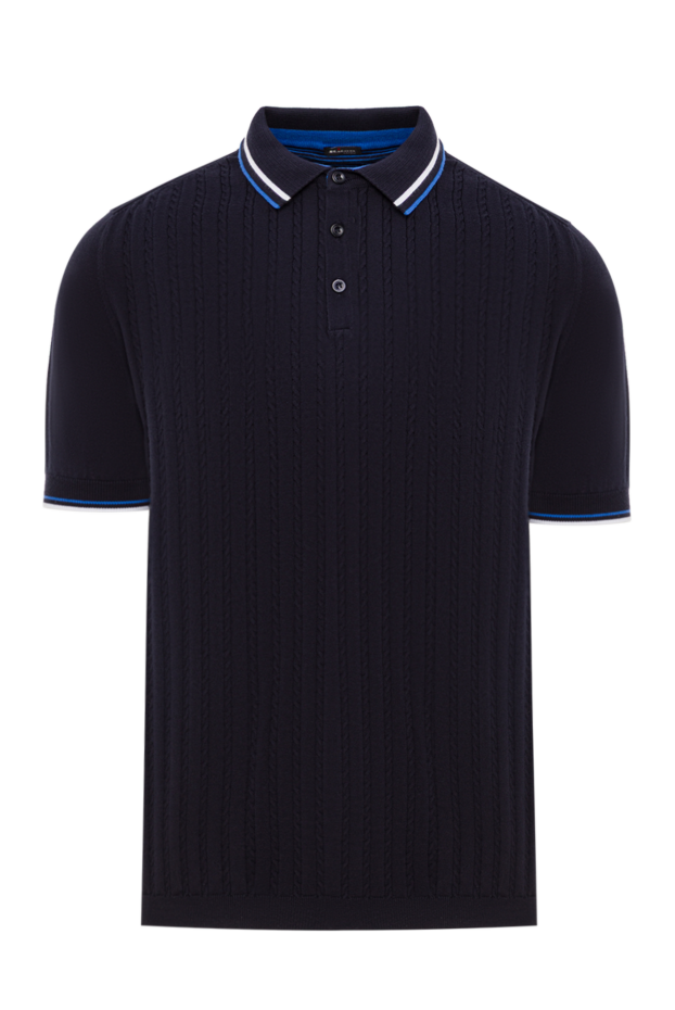 Kiton ерлерге арналған қара мақтадан жасалған поло 144543 - фото 1