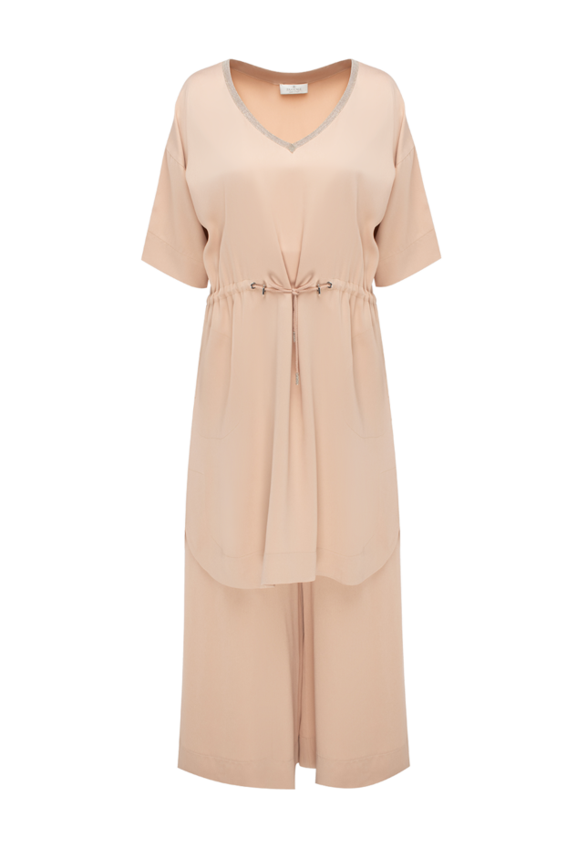 Panicale костюм прогулочный из акрила и вискозы бежевый женский 144597 - фото 1