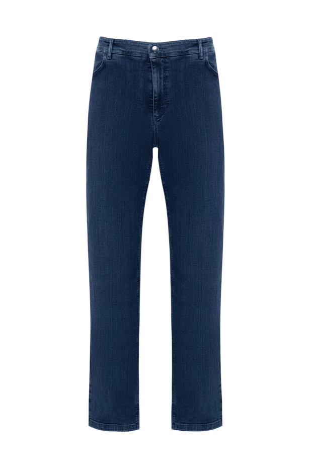 Zilli blue straight-leg jeans with decorative blue stitching 144993 - photo 1