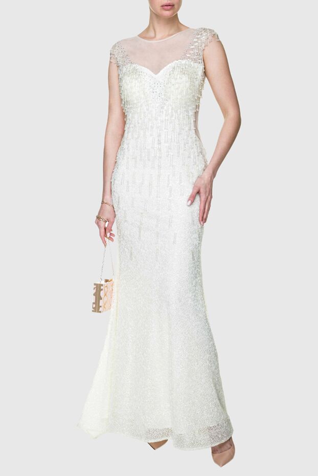 Fleur de Paris ақ көйлек сәндік шашақтарымен әйелдерге арналған 145376 - фото 2