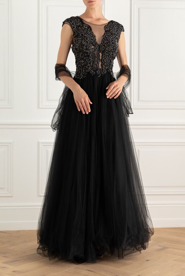 Elegant black maxi dress with sequins

 - photo 2