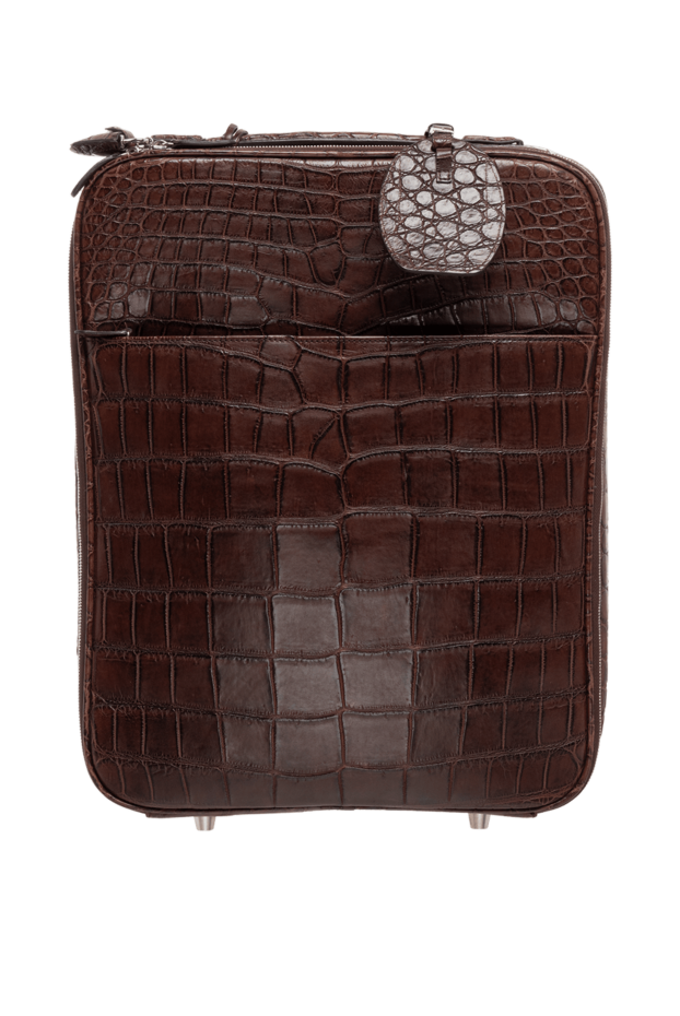 Vaccari alligator leather suitcase brown men's 145430 - photo 1