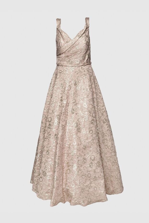 Fleur de Paris pink dress with a textured pattern in golden coating women's 145458 - photo 1