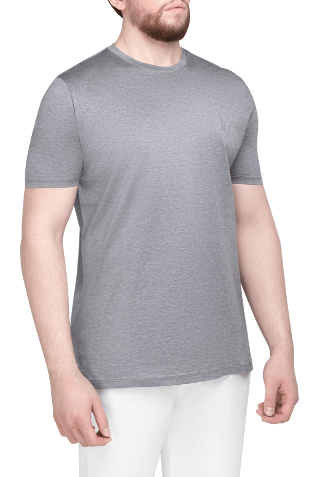 Billionaire men's steel grey t-shirt with minimal branding

 145488 - photo 3