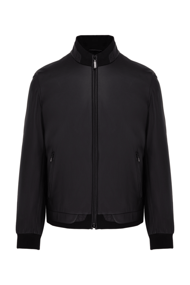 Zilli black genuine leather and alligator leather jacket for men 146693 - photo 1