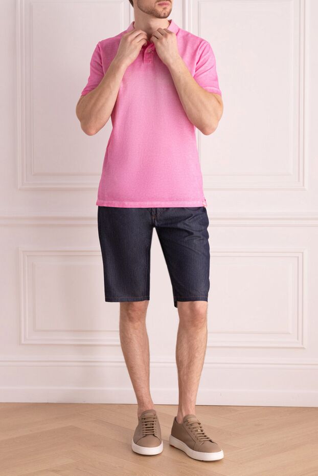Hettabretz men's blue denim straight fit shorts
 146937 - photo 2
