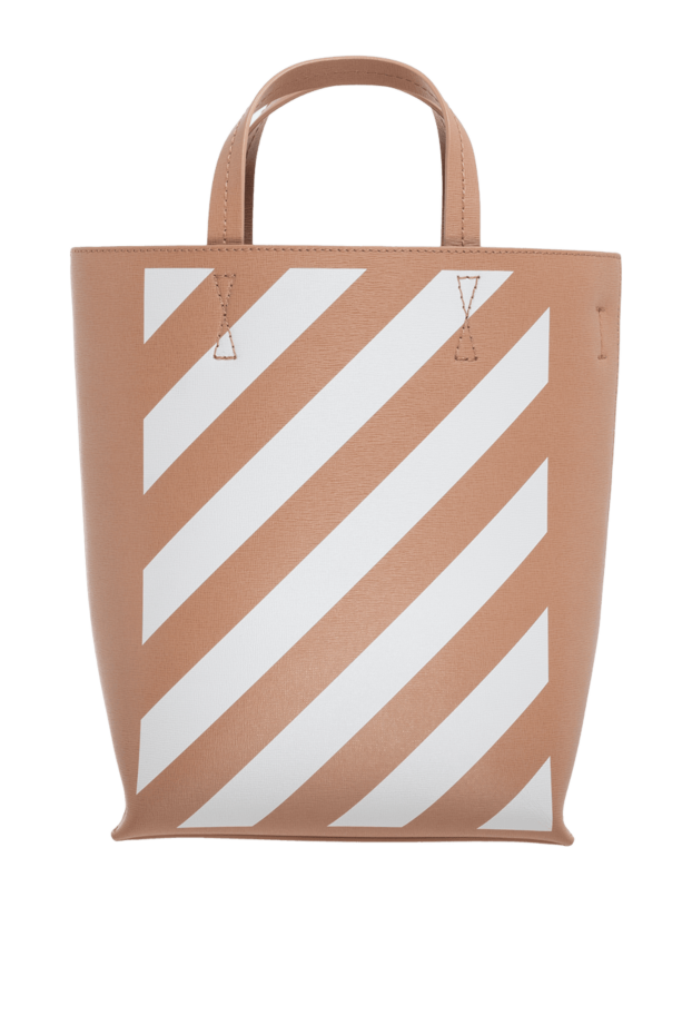 Off-White women's beige and white leather tote bag 147260 - photo 1