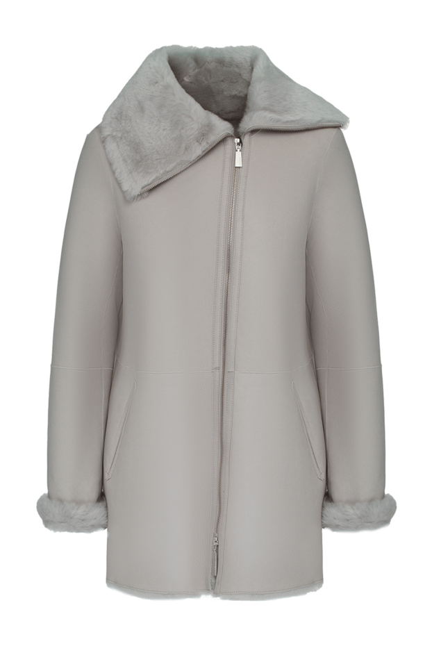 Max&Moi gray sheepskin coat made of natural fur for women 147277 - photo 1