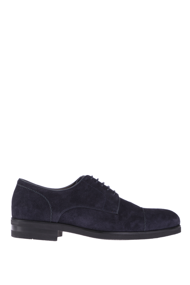 Cesare di Napoli dark blue suede straight toe derby shoes 147317 - photo 1