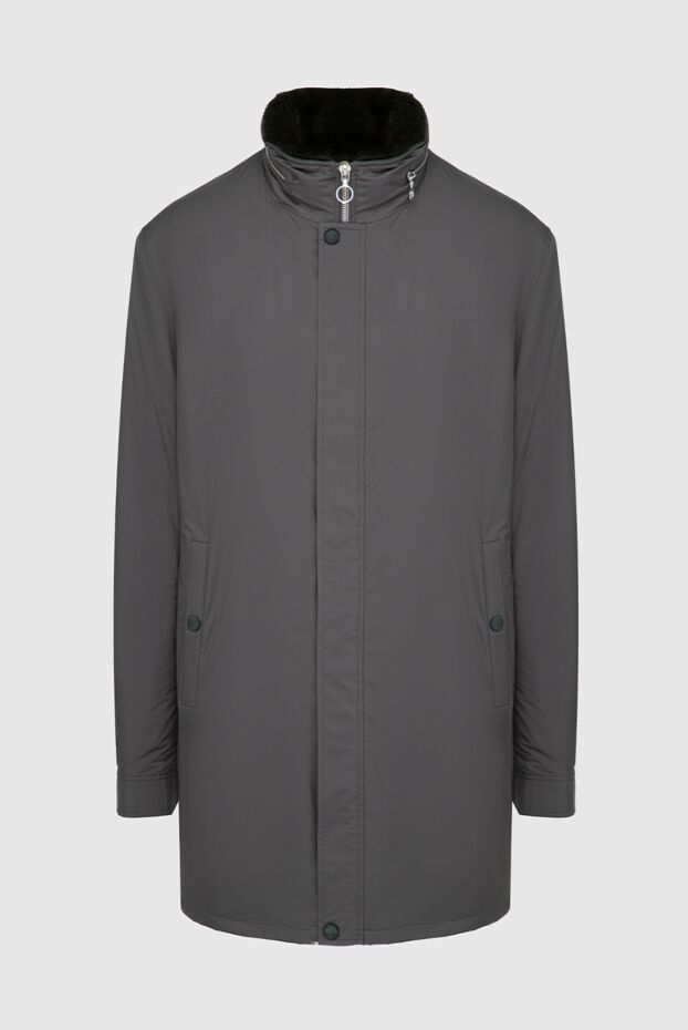 Seraphin jacket with fur and nylon green for men 147359 - photo 1