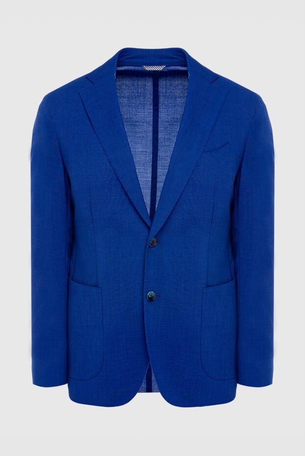 Lubiam blue wool and linen jacket for men 147467 - photo 1