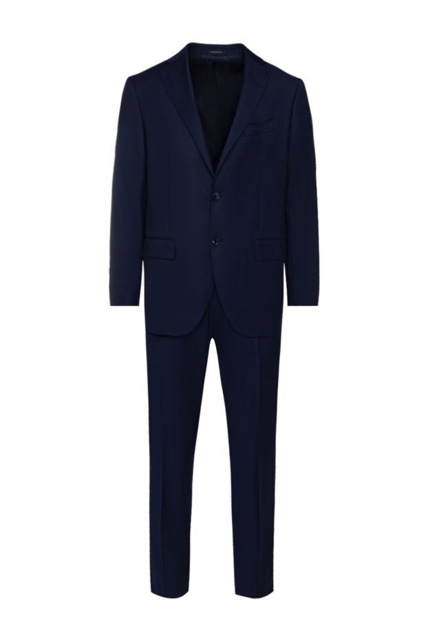 Sartoria Latorre костюм-двойка шерстяной темно-синий классический мужской 147747 - фото 1