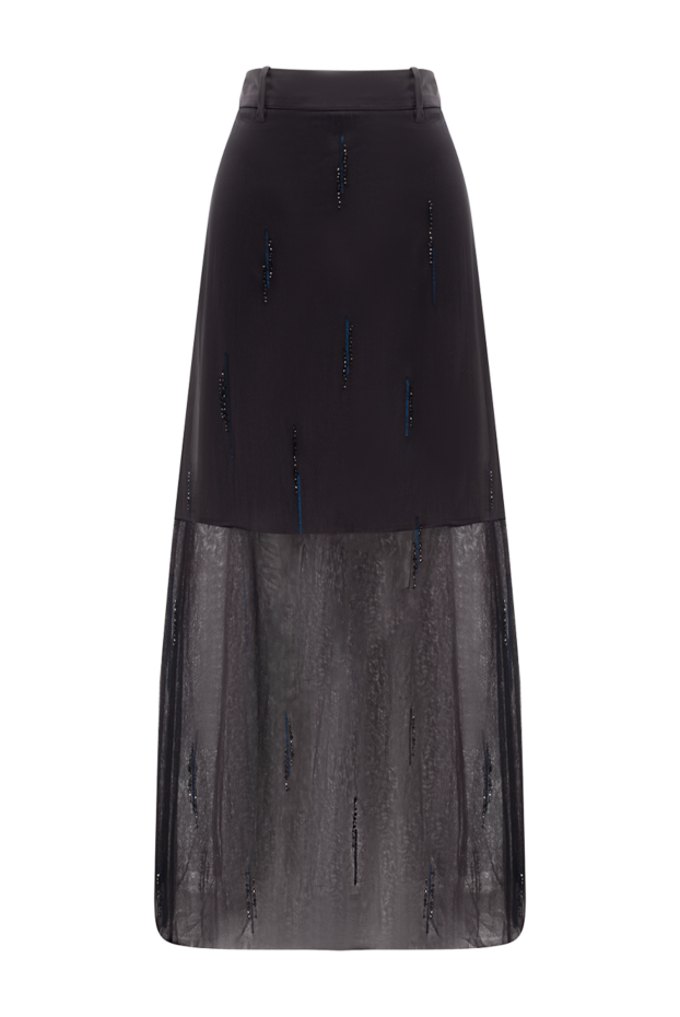 Brunello Cucinelli gray tulle skirt with embroidery and double layer of fabric 147838 - photo 1