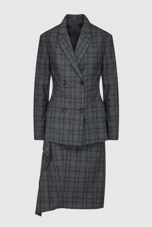 Brunello Cucinelli gray woolen skirt suit for women 147841 - photo 1