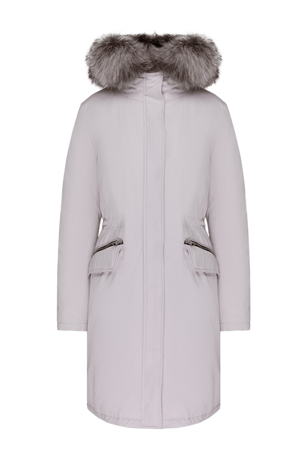Intuition women's elongated parka with natural down and fluffy fur trim 147982 - photo 1