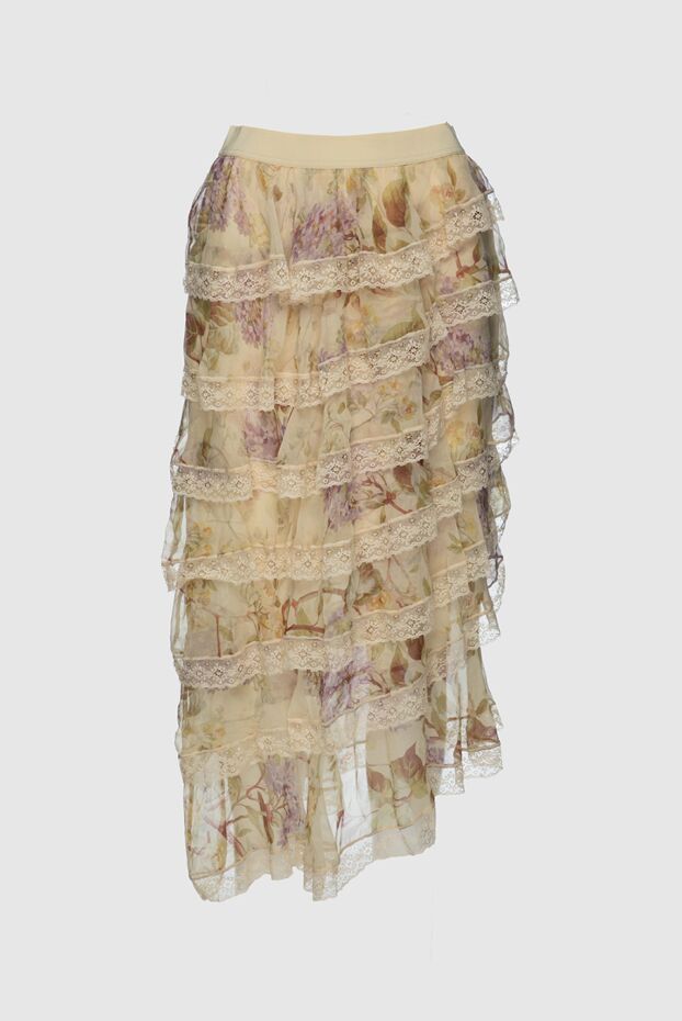 Zimmermann skirt made of lightweight fabric with floral pattern and decorative diagonal ruffles
148201 - photo 1