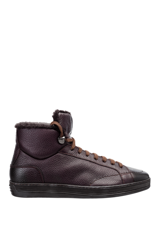 Doucal`s high-top insulated sneakers made of grained leather with fur trim
148265 - photo 1