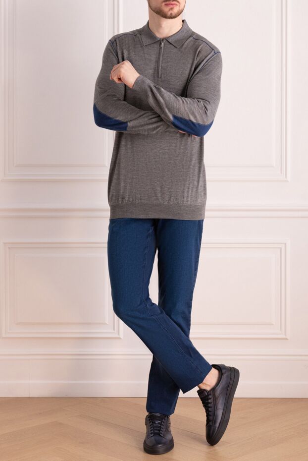 Zilli jeans in deep blue with contrasting blue stitching
 148316 - photo 2