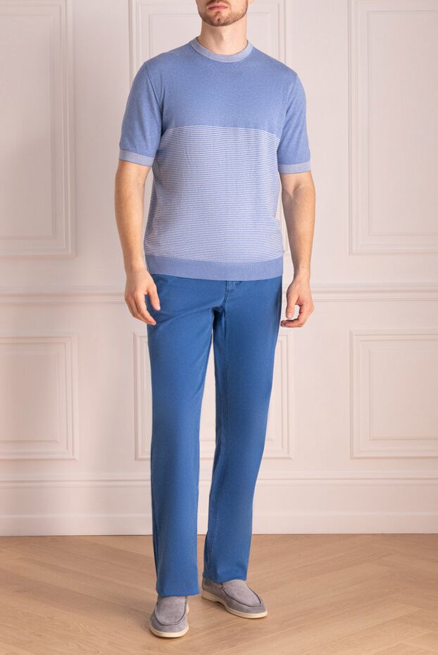 Zilli blue cotton jeans with patch pockets
 148374 - photo 2