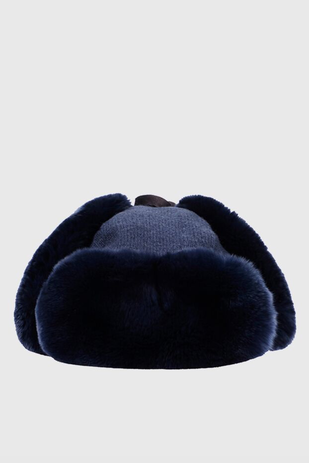 Cesare di Napoli blue trapper hat with fur for men 148502 - photo 1